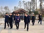 山西省臨汾市曲沃縣領導考察澽水河生態景觀項目和韓城國家文史公園